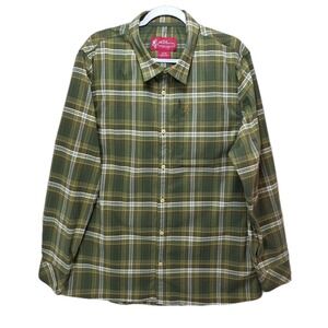 John M Browning Flannel Shirt Mens XL Plaid Gorpcore Hiking Camping Hiker Heavy